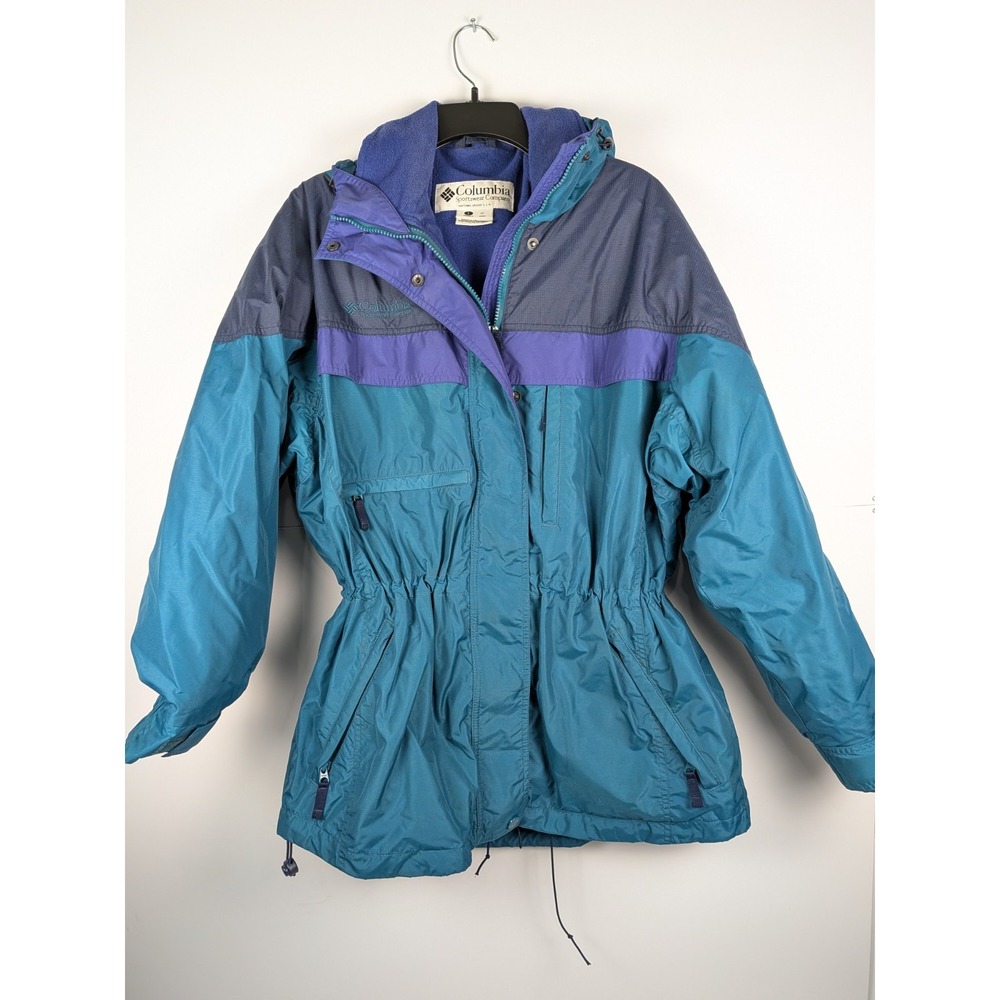 Columbia Sportswear Company Bugaboo Multicolor 2 Layer Coat Women's  L Retro